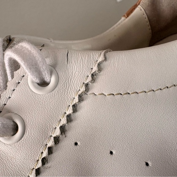 PAIGE White and Rose Gold Leather Platform Sneakers size 11 (run small) - Picture 15 of 16